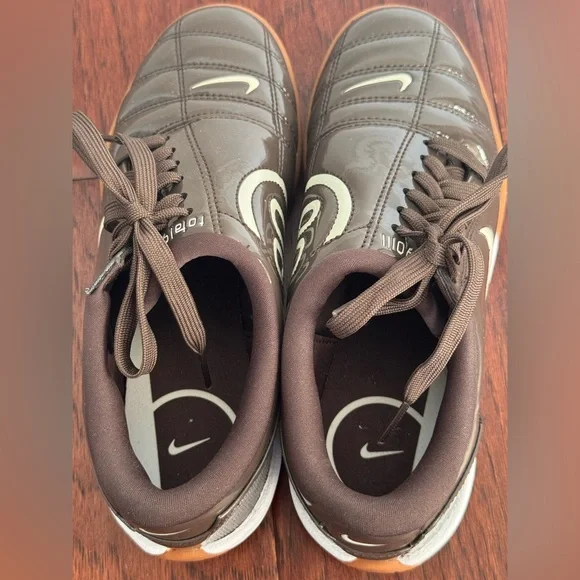 Nike Total 90 III SP Brown Patent Leather Indoor Soccer Shoes Women’s 6.5 NEW - Picture 3 of 7